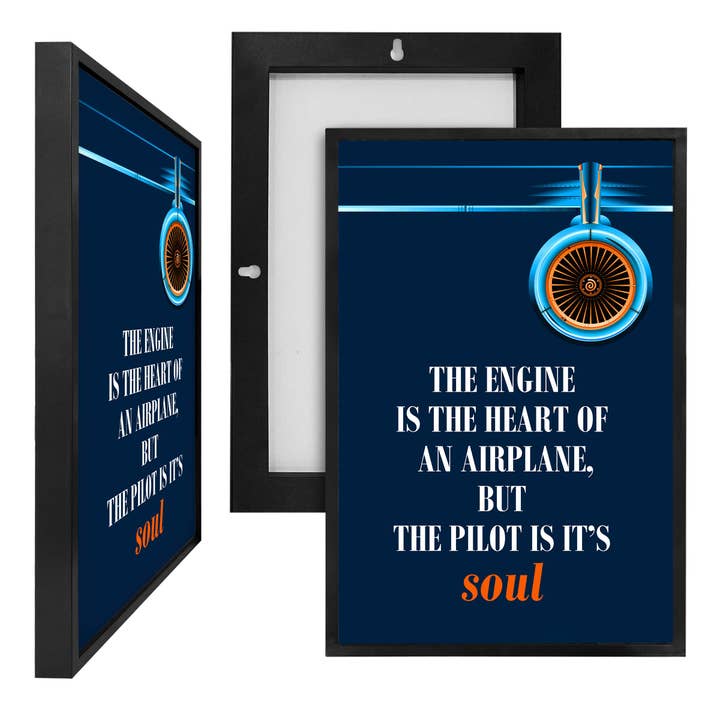 The Pilot is the Soul, Framed PVC Posterboard (CASE) for wholesale by ART BLVD