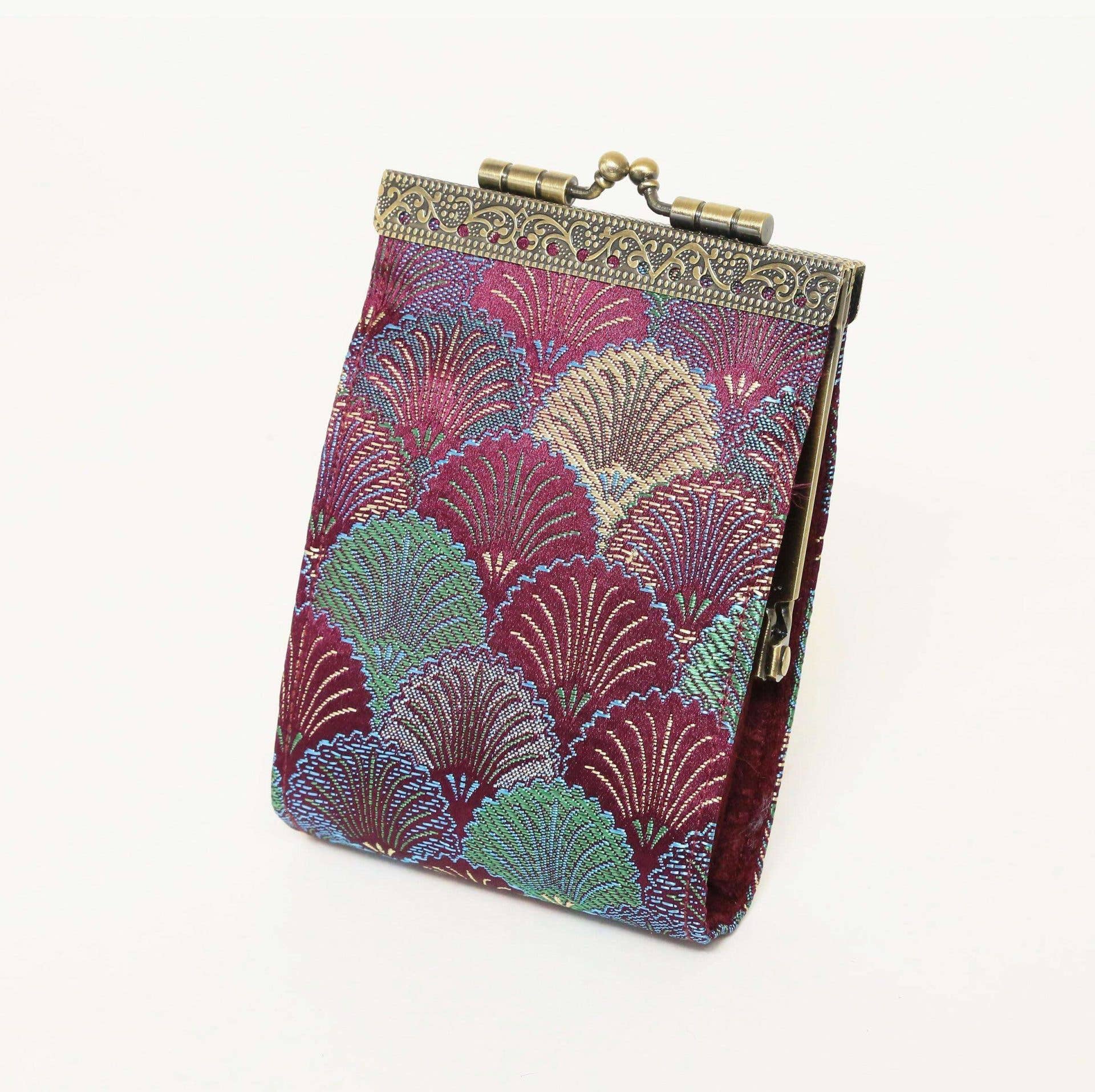Cathayana - Wholesale Card Holder - Women's - Small Shell Brocade Card Holder with RFID4