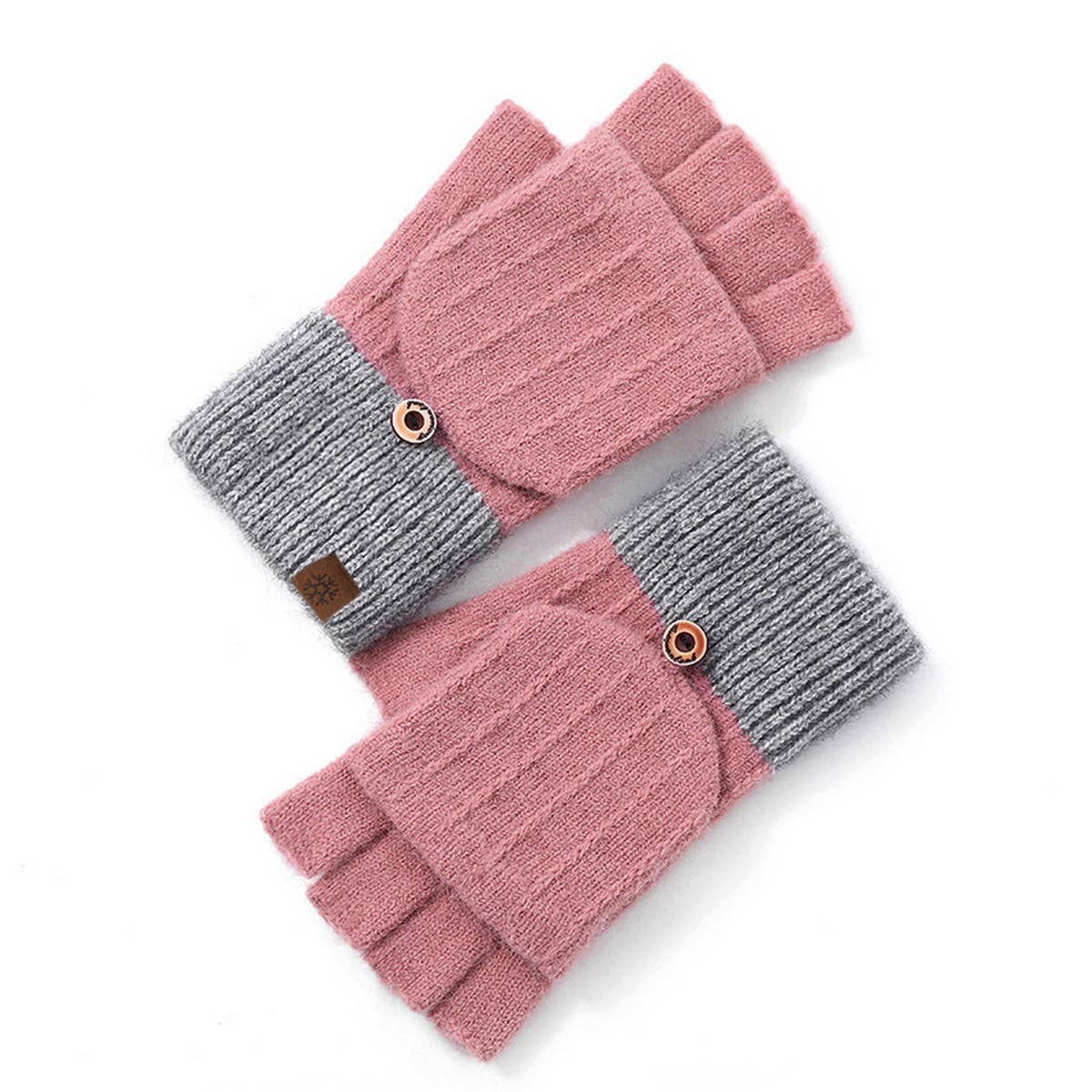 ACCITY - Wholesale Gloves - Women's - WINTER WOMEN'S HALF FINGER FLAP KNIT GLOVES_CWAG038413
