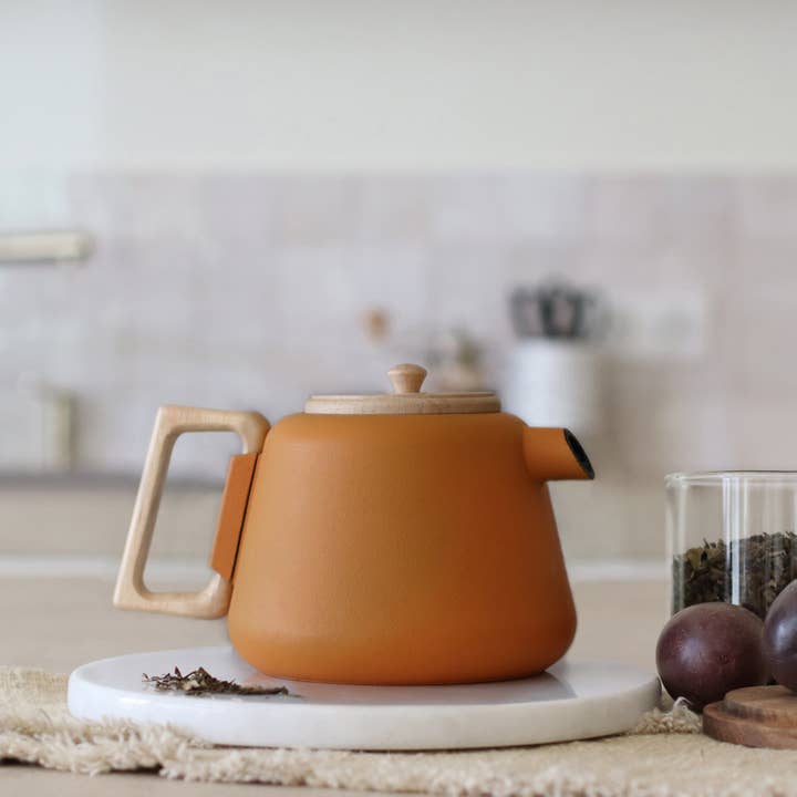 Ogo living - Wholesale Theepot - Gele gietijzeren Viggo-theepot van 1000 ml