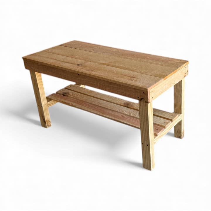 Intrinsic Haven - Vendita all'ingrosso Panche - Panca rustica Farmhouse con una mensola per ingresso