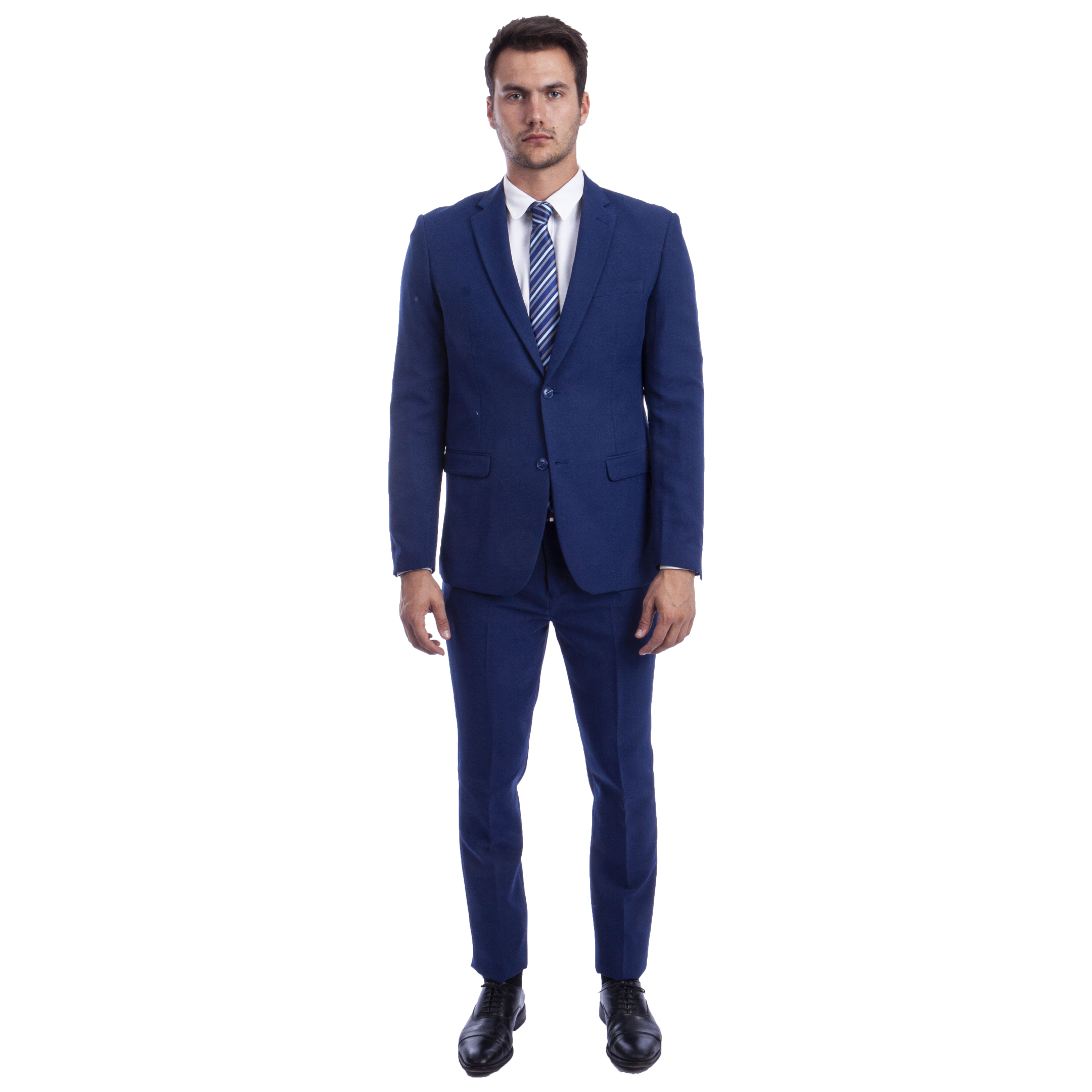 Blue Polyester Hybrid Fit Mens Suit 2pc by Vitto for wholesale on Faire3