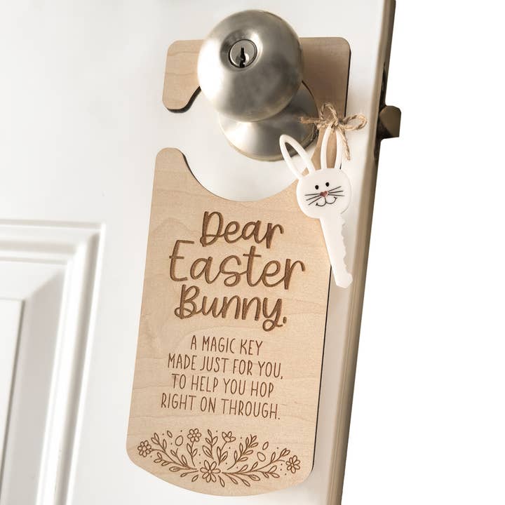 Easter Bunny Magic Key & Doorhanger for wholesale by Wandering Woods Designs
