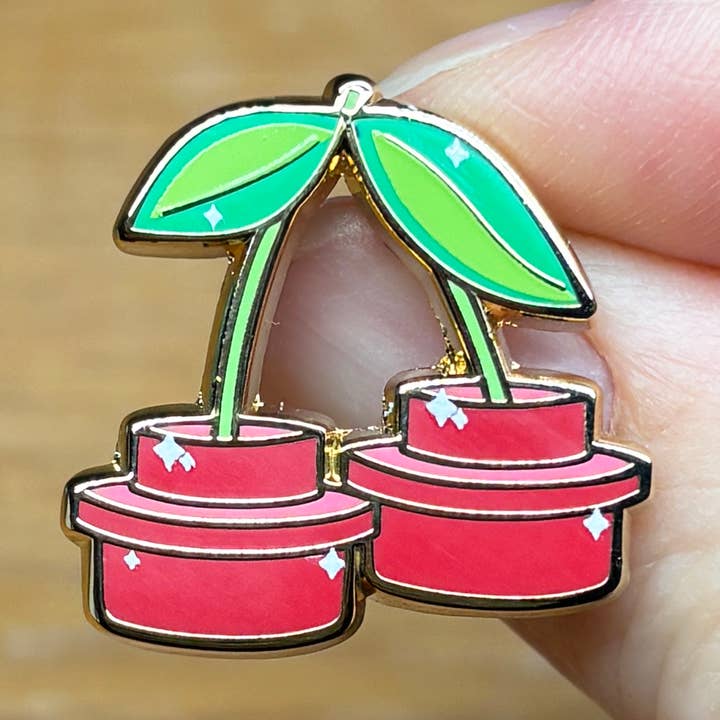 Kirschen - Stapelbare Snacks Bausteinförmiger Lebensmittel-Pin für den Großhandel von snacks please