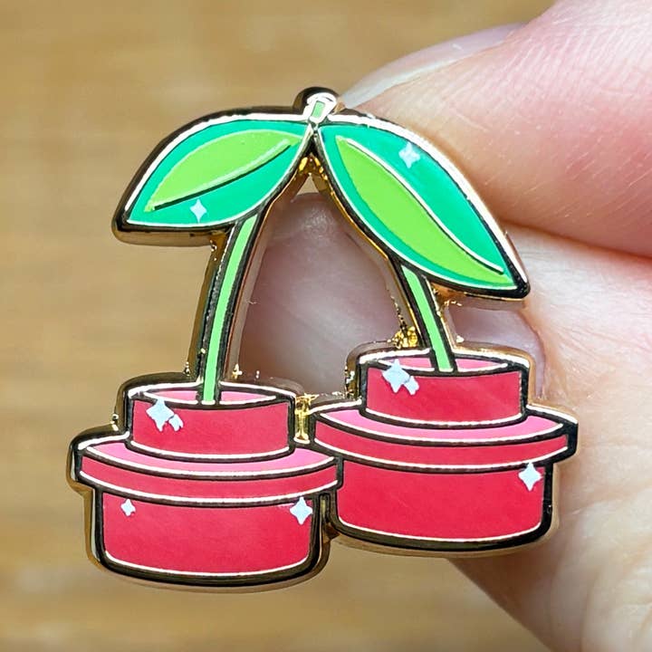 Kirschen - Stapelbare Snacks Bausteinförmiger Lebensmittel-Pin für den Großhandel von snacks please