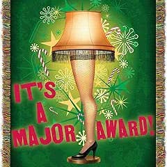 The Northwest Group - Wholesale Tapestry/Textile - A Christmas Story HOLIDAY LEG LAMP - Tapestry Throw