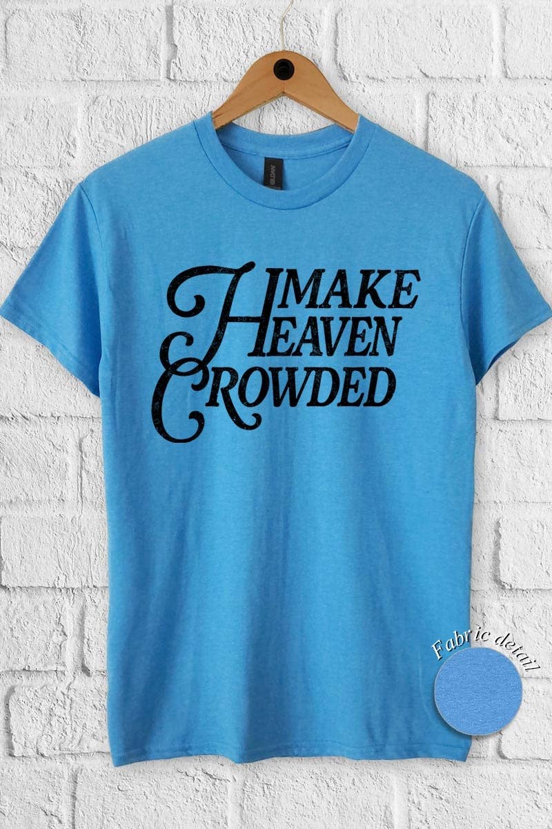 Pink Irene Wholesale - Wholesale Shirt - Women's - Make Heaven Crowded Graphic Heavy Cotton Tee7