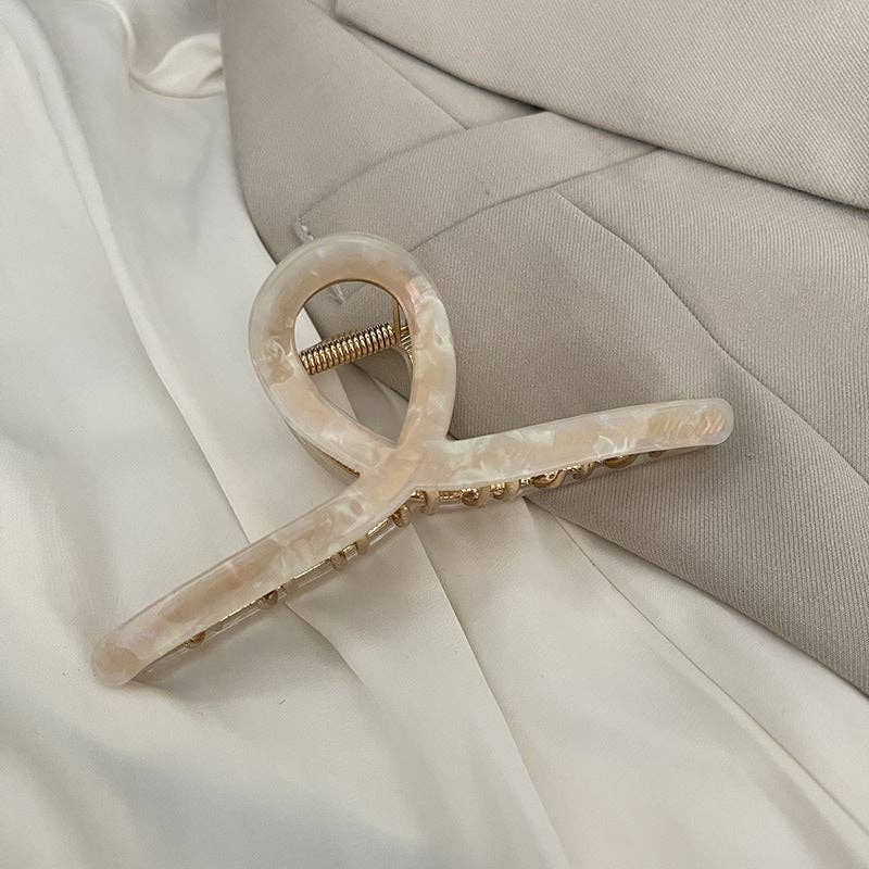 Dipped Shop - Wholesale Haarclip - Dames - Eenvoudige metalen haarklauwen met groot kruis DPJC23120