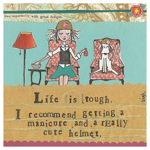 Calypso Cards LLC - Wholesale Encouragement Card - LIFE IS TOUGH SUPPORT GREETING CARD 5.5 x 5.5"0