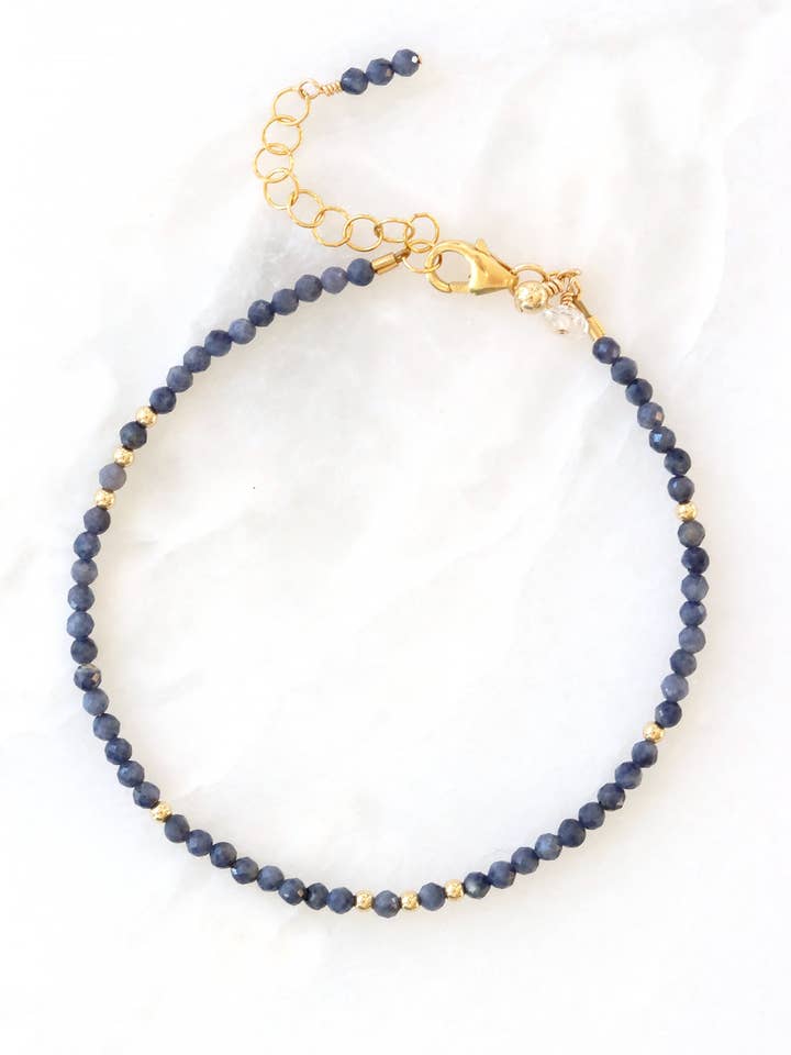 Sapphire Charm Bracelet for wholesale by Mickey Lynn