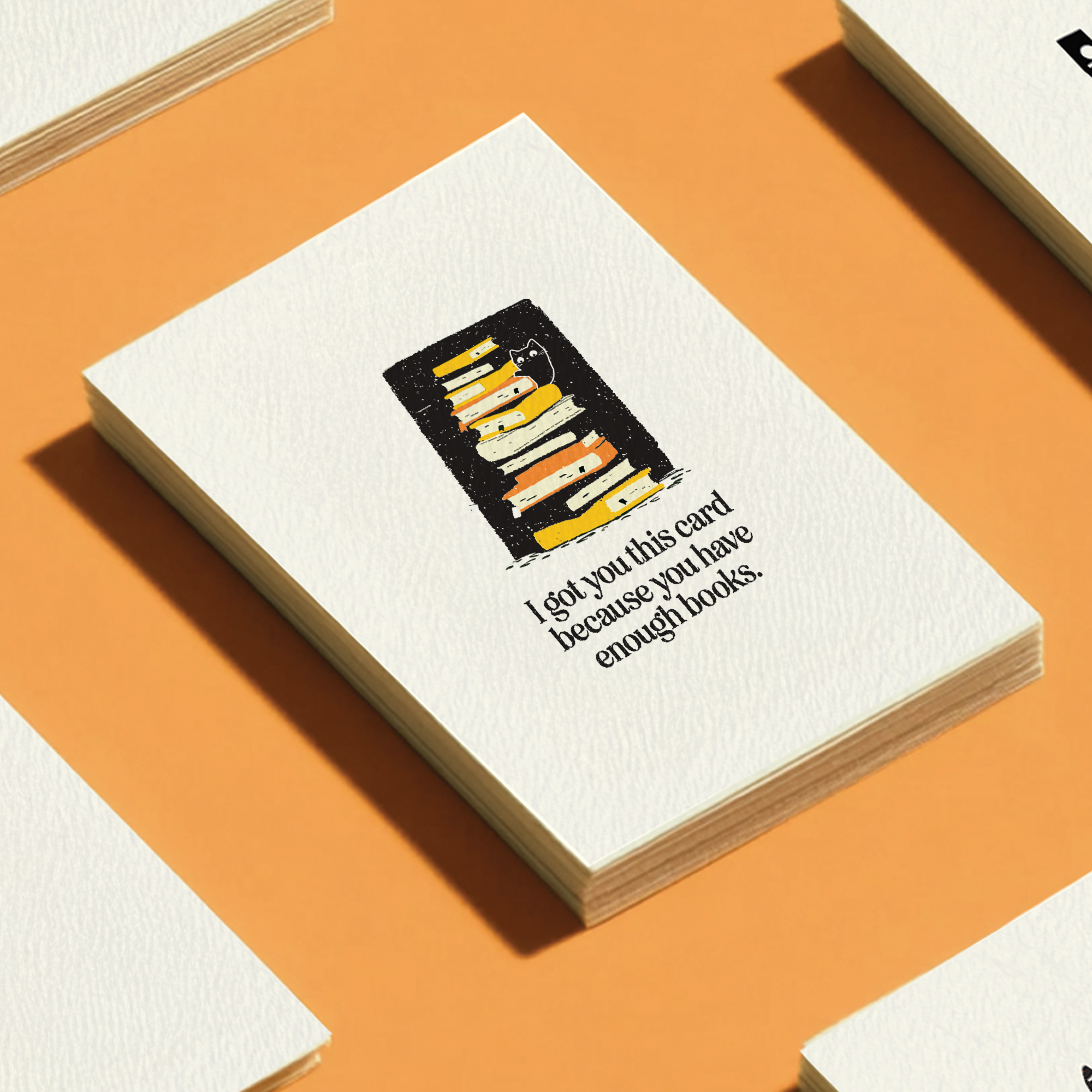 Petty Paper Studio - Vente Carte de vœux classique - Assez de livres pour un amateur de livres - Carte de vœux quotidienne A26