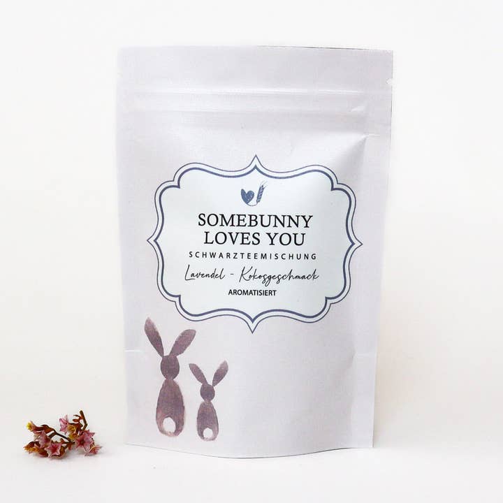 Bustina di tè "Qualcuno ti vuole bene" per la vendita all'ingrosso da parte di Bake Affair GmbH