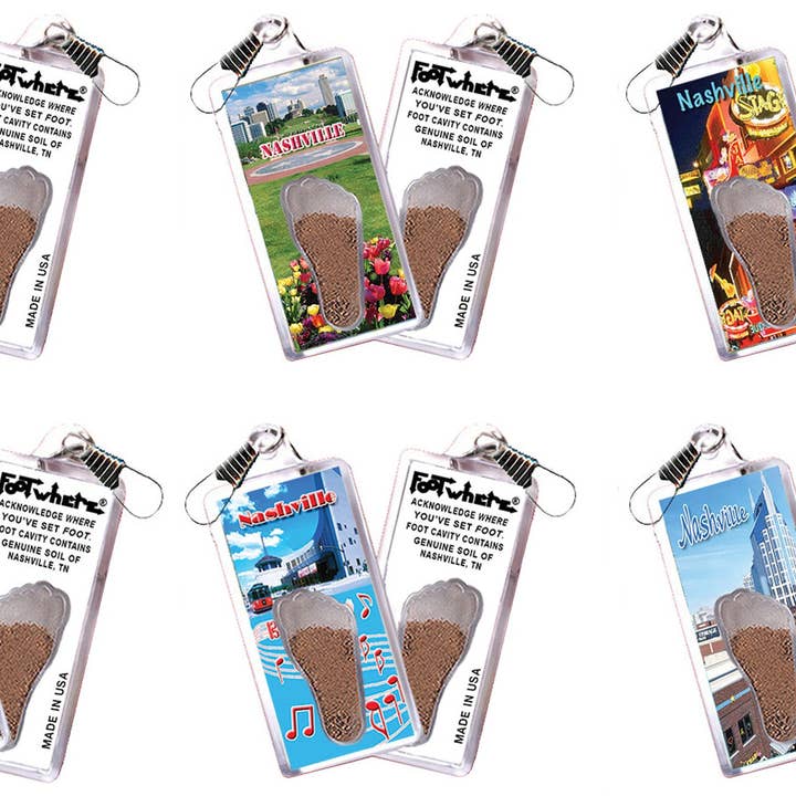 Nashville FootWhere® SouvenirZipper-Pull. 72 pieces/6 assorted styles. for wholesale by FootWhere- USA Group, Inc.
