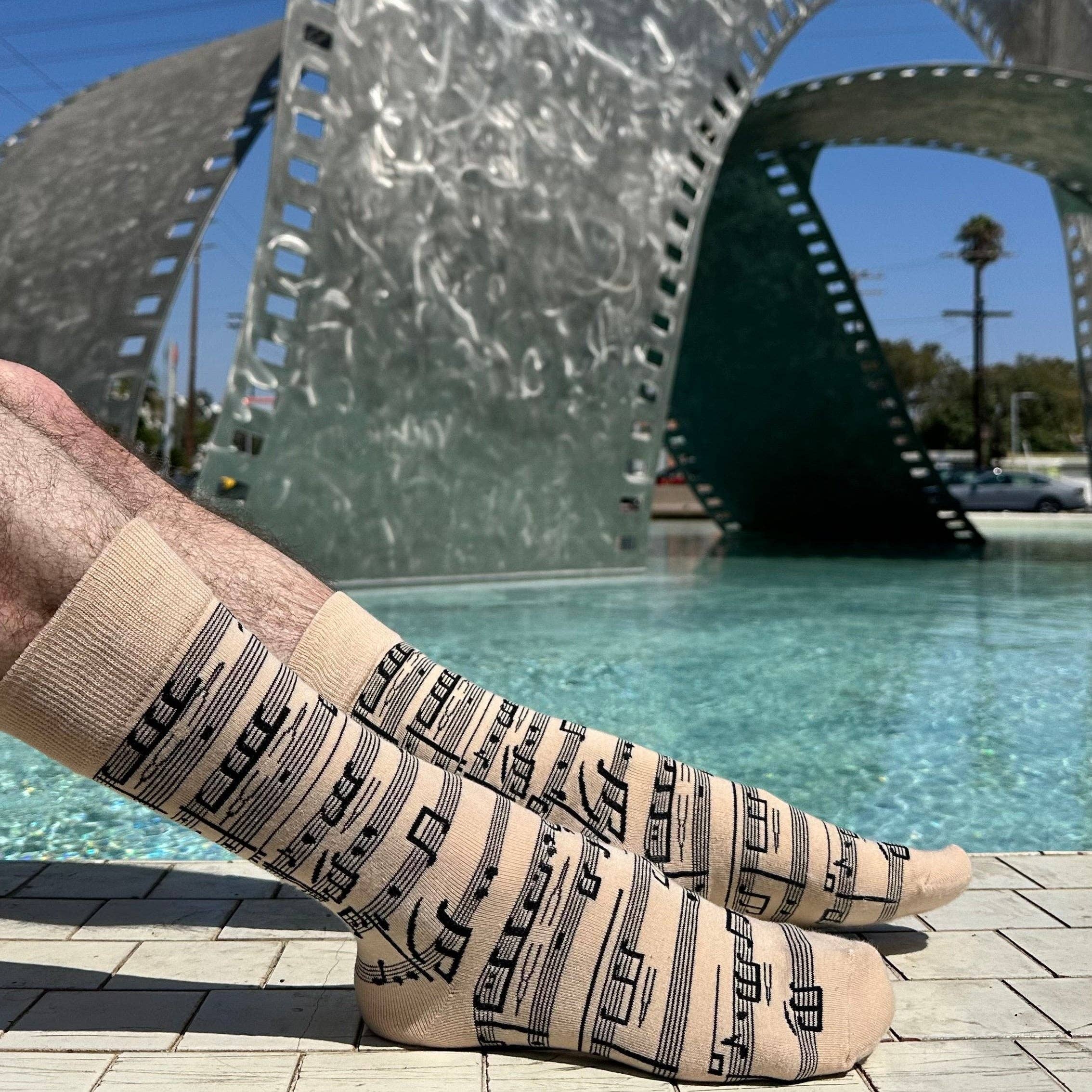 Sock Panda - Wholesale Socks - Unisex - Music Note Pattern Socks from the Sock Panda (Adult Large)1