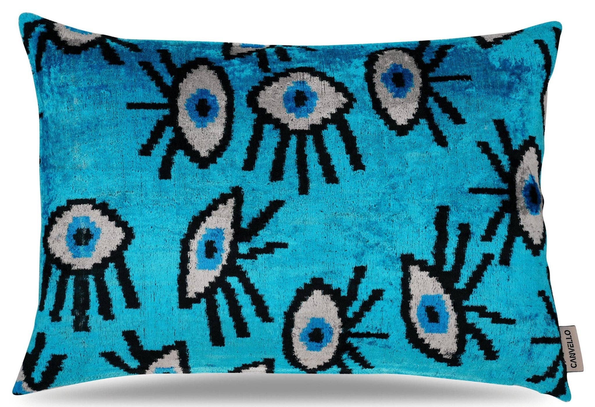 Canvello - Wholesale Throw/Decorative Pillow - Canvello Handmade Luxury Handmade Velvet Silk Evil Eye Throw Pillow With Down Insert6