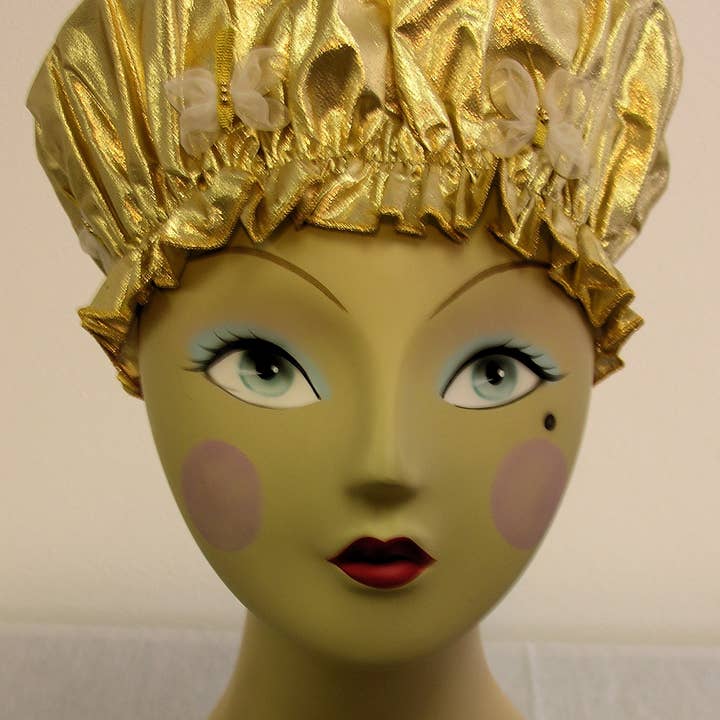Mimi A La Mode Hollywood - Wholesale Showercap - Old Hollywood Glamour Lame Shower Cap