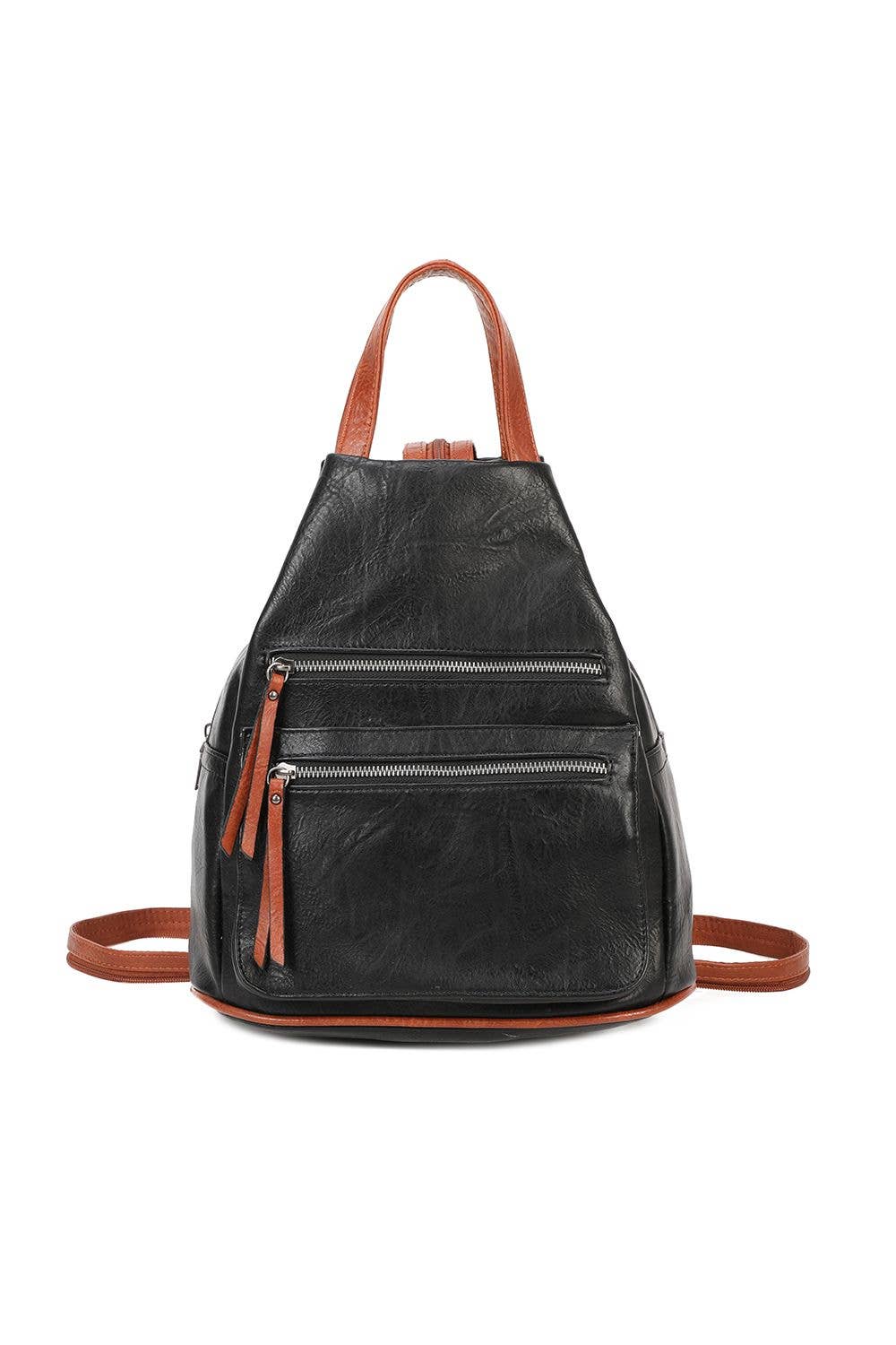 Ellas Trading - Wholesale Backpack - Unisex - Convertible Backpack PU Leather School Travel0