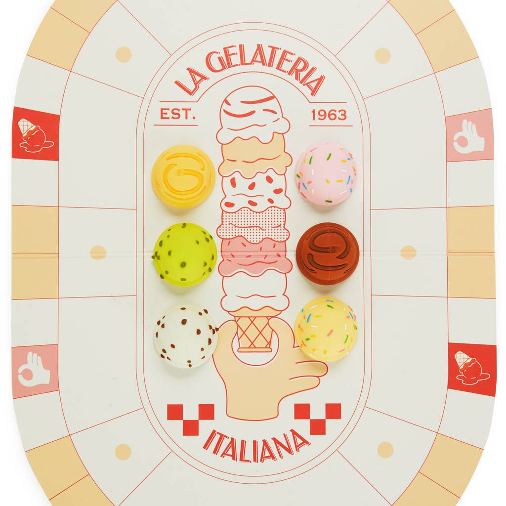 Balvi - Vente Jeux de société - Jeu de société La Gelateria avec plateau carton et éléments en plastique6