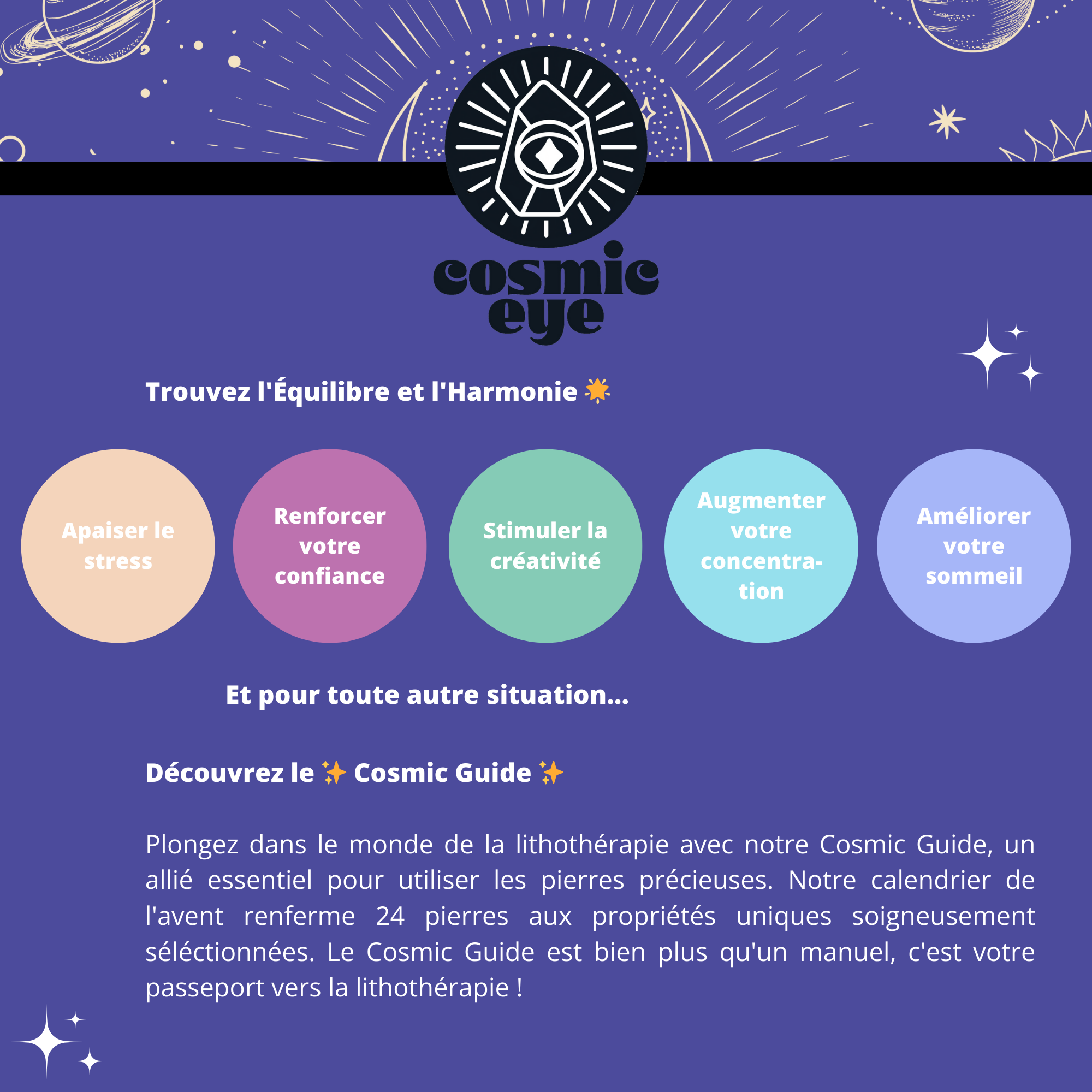 Takecare - Vente Calendriers de l'avent - COFFRET- Pierres Magiques - Cosmic Eye5