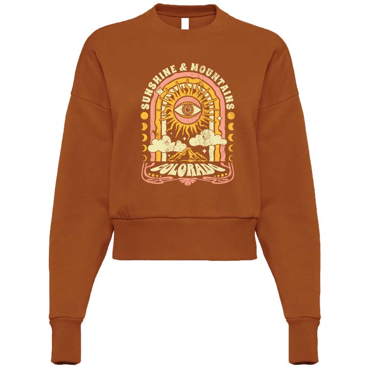 Sunshine andMountain Heavyweight Ladies Crewneck for wholesale by Souled Out T-Shirts