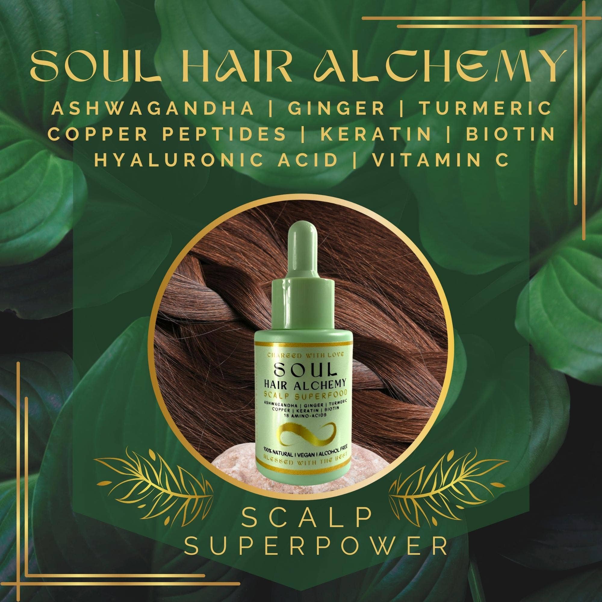 The Sacred Essence - Wholesale Hair Oil - SOUL - Ayurveda Hair Growth Elixir 3