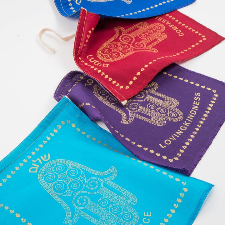 Ten Thousand Villages - Wholesale Bunting/Garland - Jewish Blessing Hamsa Garland1
