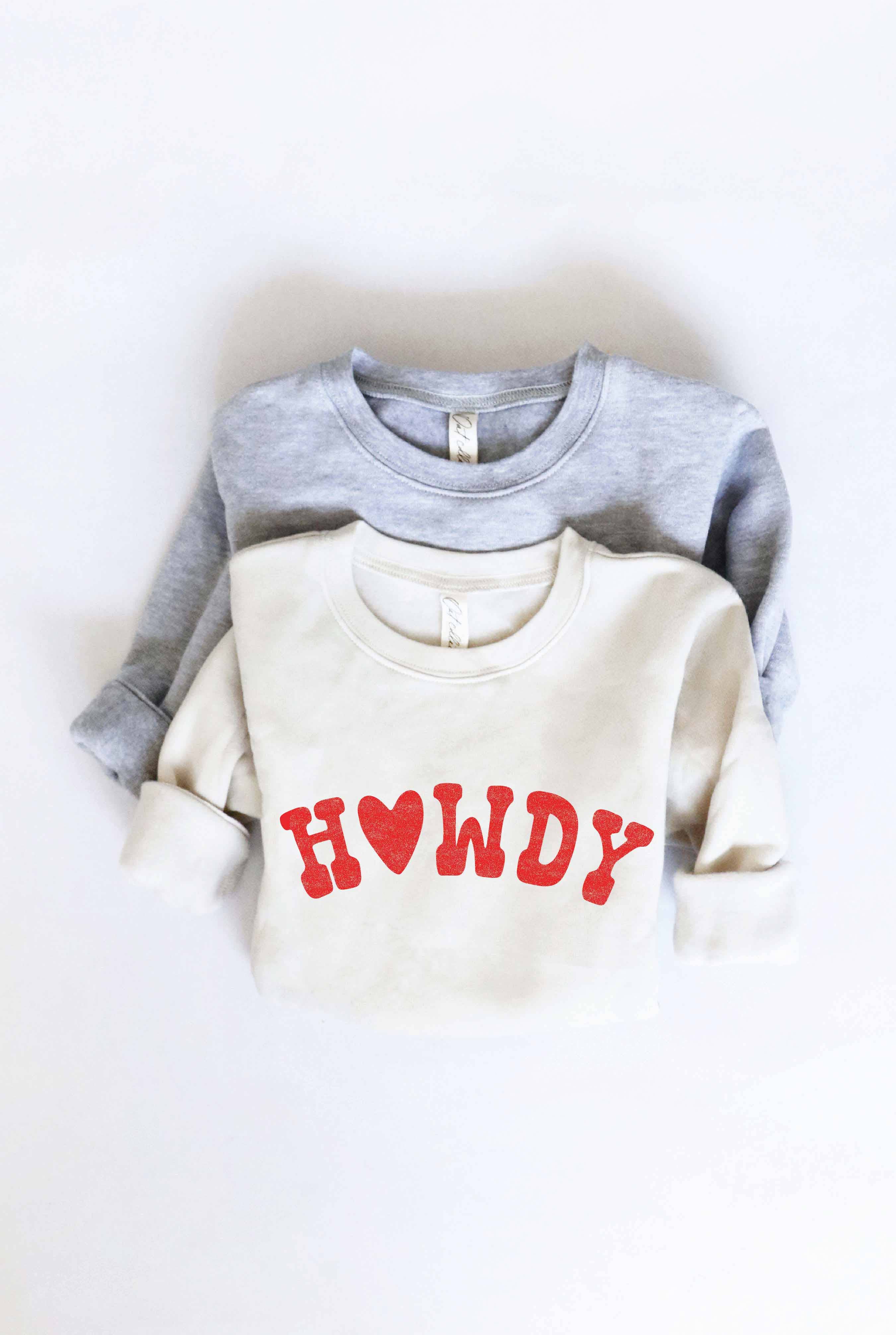 OAT COLLECTIVE - Wholesale Sweatshirt - Kids - HOWDY Toddler Unisex Graphic Sweatshirt