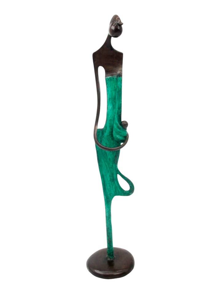 Bronze by Abdoulaye 55cm green No. 1 for wholesale by Lafi Bala