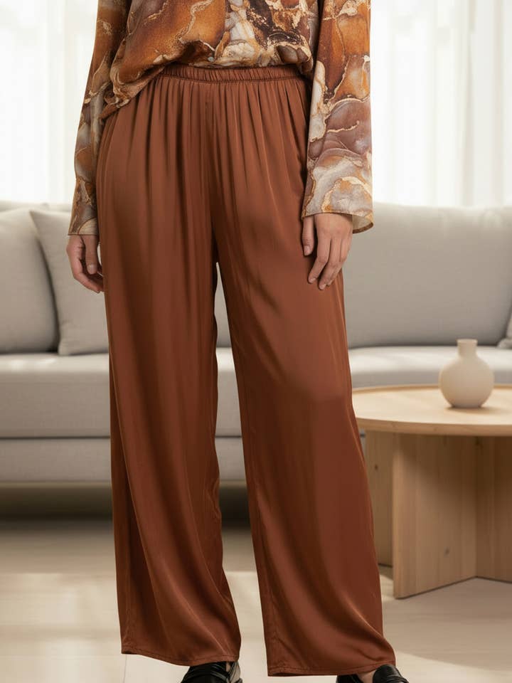 Weite fließende Hose mit elastischem Bund Länge 20604 für den Großhandel von Shyloh