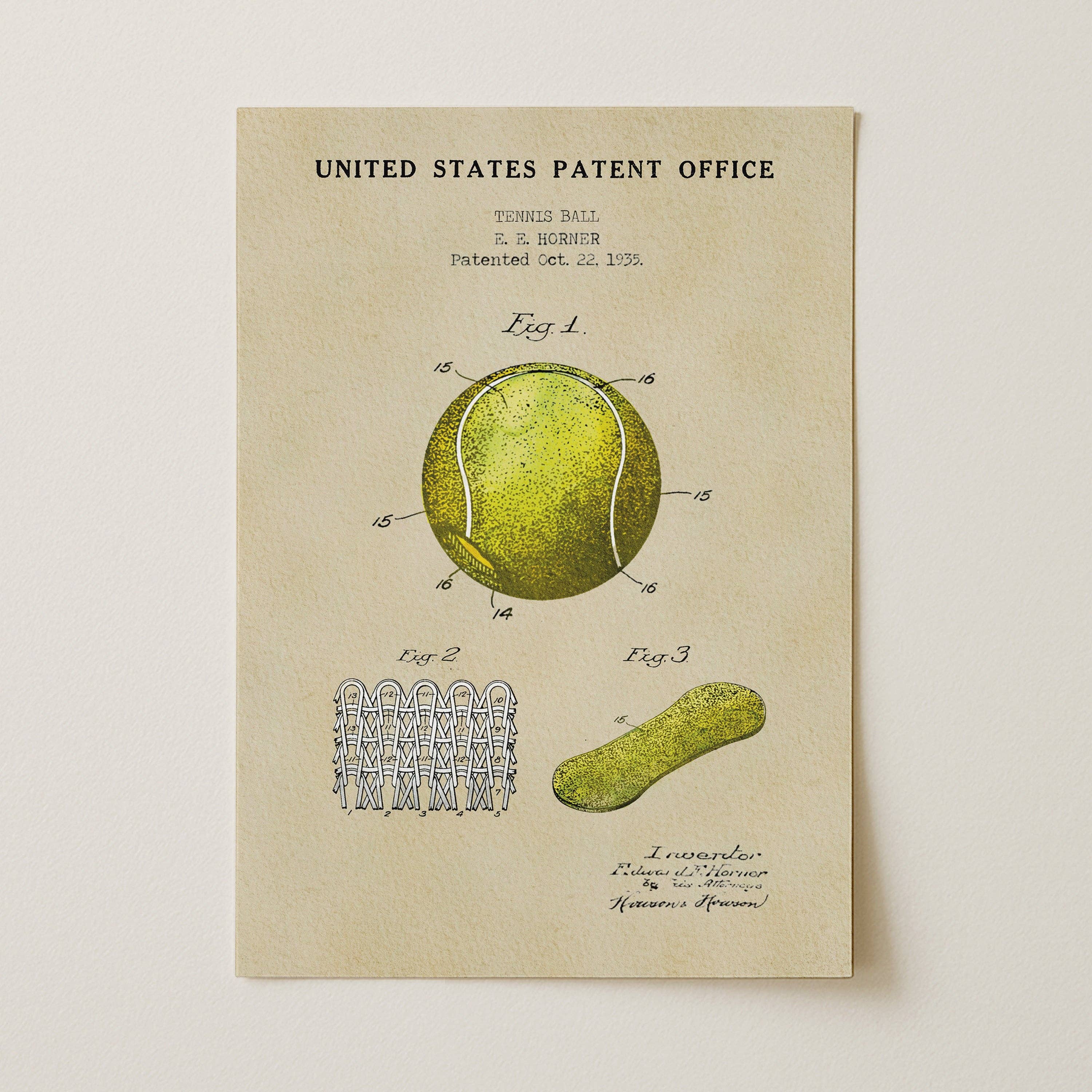 Timeless Patents - Wholesale Art Print - Tennis Ball0