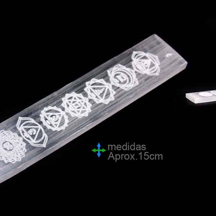 P. Inc. Seleniet 7 chakra's ca. 15 cm voor wholesale door Esoterica Arte