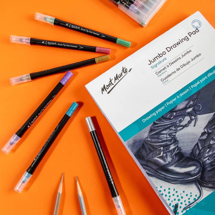 Mont Marte Usa, Inc. - Wholesale Marker - Metallic Dual Tip Dot Markers Signature 6pc7