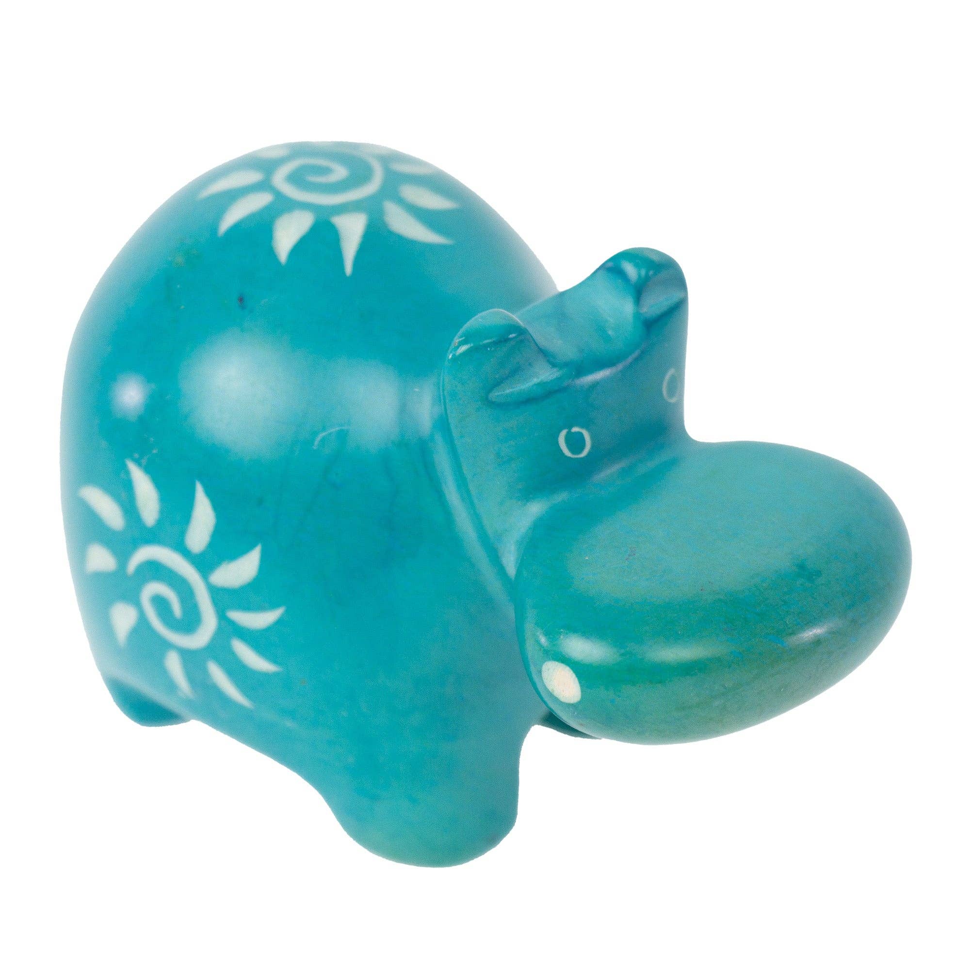 Global Crafts – Engroshandel Pyntefigur – Enkelt Sæbestensflodhest - Stor 4-tommer4