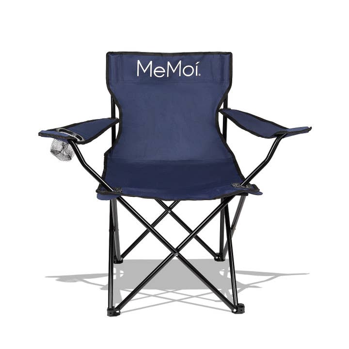 Navy MeMoi Folding Portable Beach Chair for wholesale on Faire1