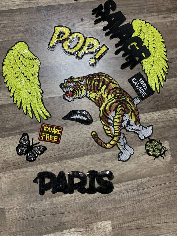 Alleen gele Savage Fashion Design-patchset voor wholesale door The Woke Brand