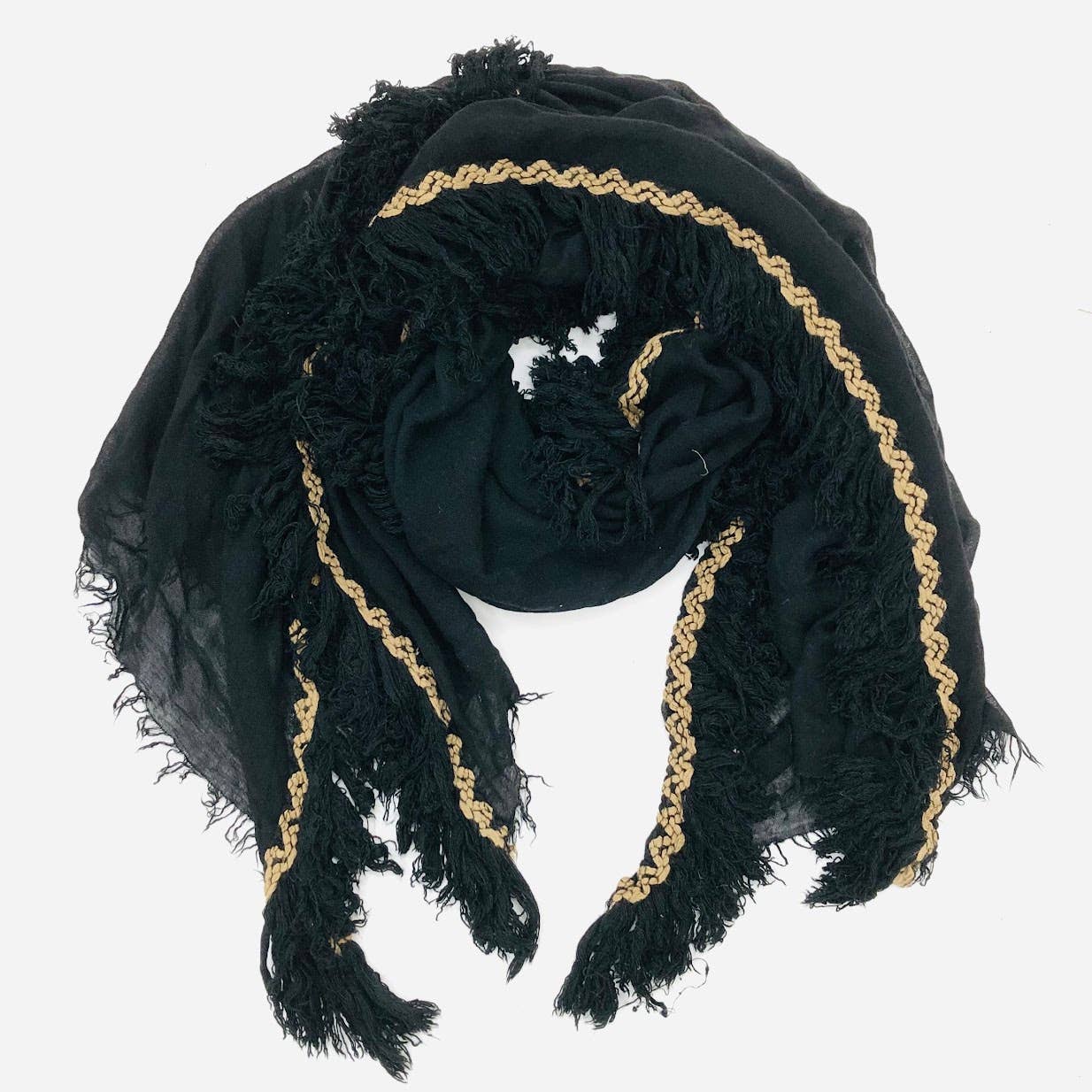 MILANO AMOUR - Wholesale Scarf - Women's - JUNGLE FRANGE BAMBOO SCARF3