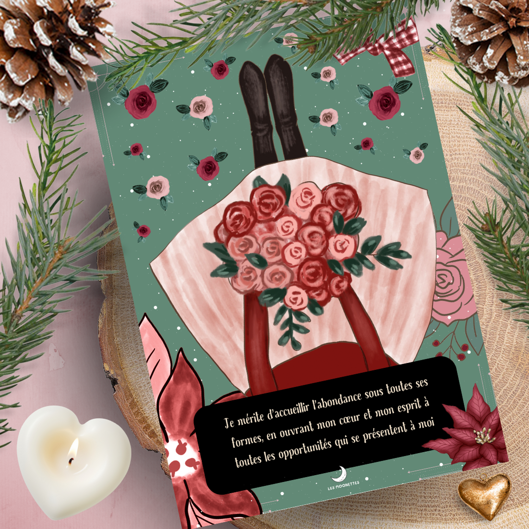 Les Moonettes - Venta al por mayor Cartas del tarot - Cartas de afirmaciones positivas para invierno acogedor (32 cartas)10