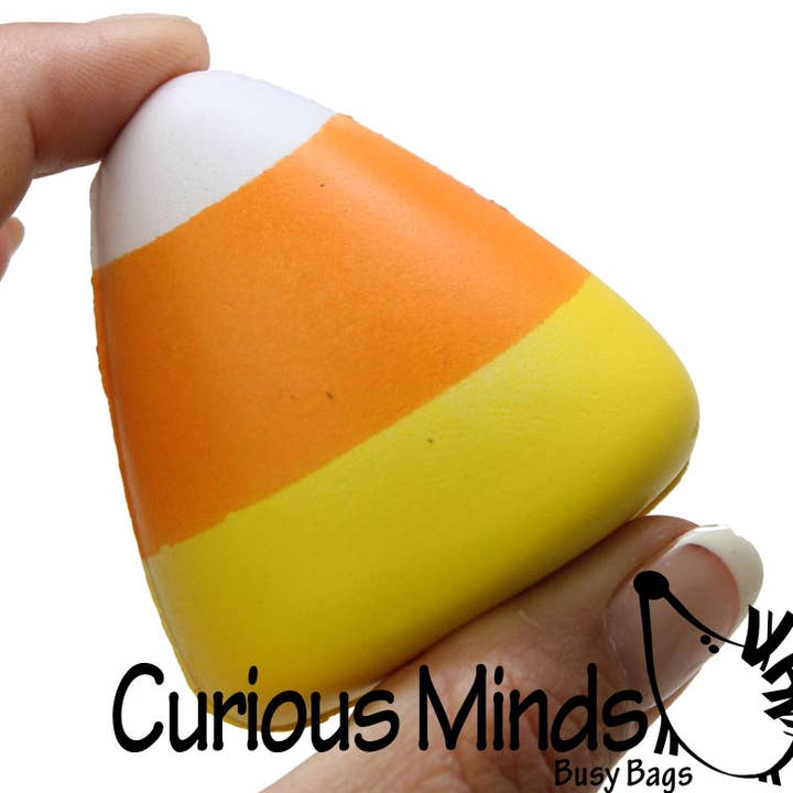 Curious Minds Toys - Wholesale Stress Relief Ball/Dough - 1 Candy Corn Halloween Party Favor Stress Balls, Small Novel0