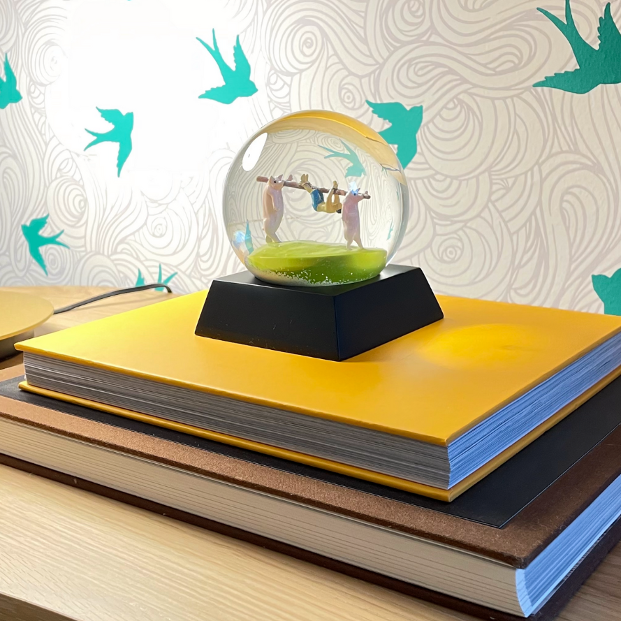 Demented Penguins - Wholesale Snow Globe - Pig Roast Snow Globe6