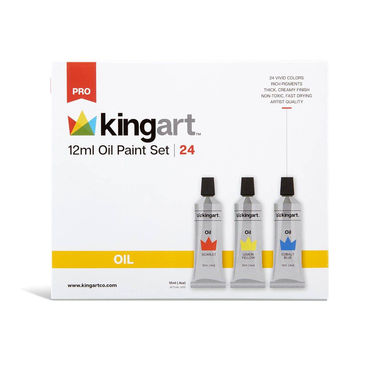 KINGART – Engroshandel Malesæt – Oliemaling 24 farver4