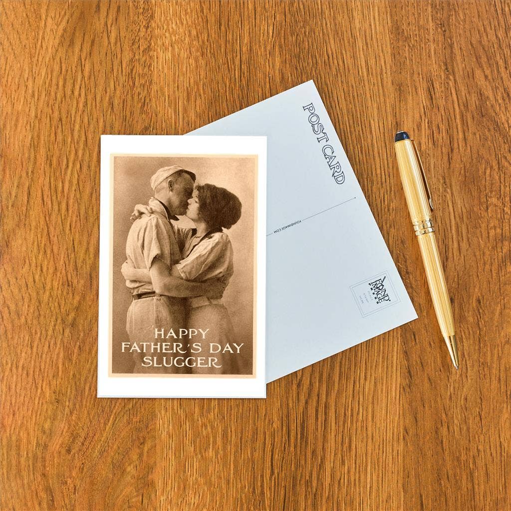 Found Image Press - Wholesale Postcard - Postcard DD-84 Happy Father's Day, Slugger1