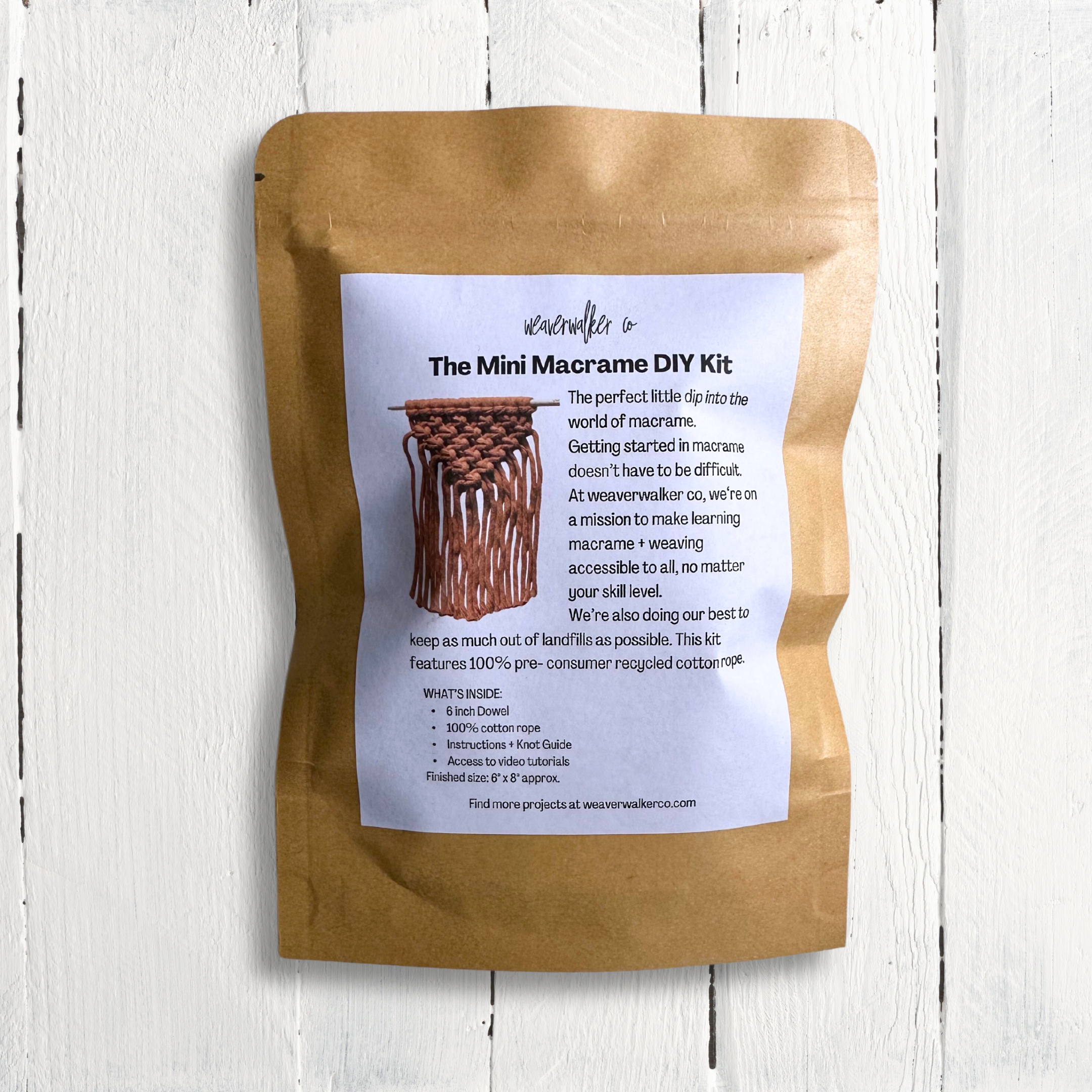 weaverwalker co - Wholesale DIY Craft Kit - Mini Macrame DIY kit | kid + beginner friendly9