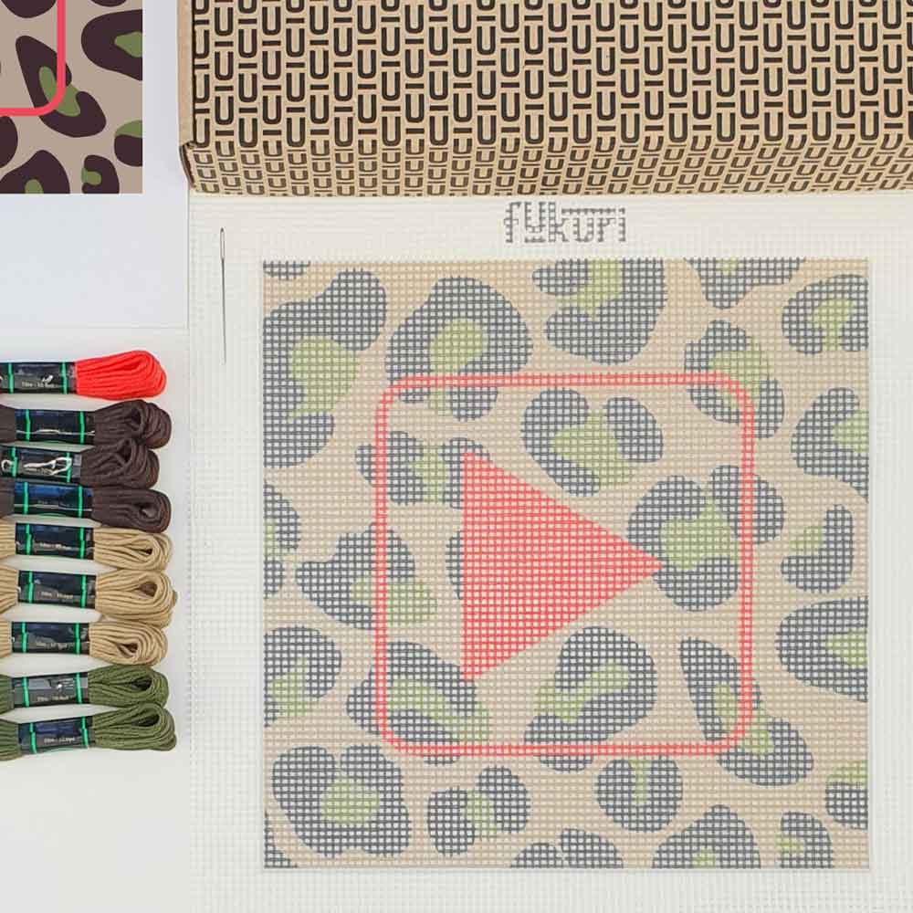 Fukuri – wholesale DIY-pysselkit – Broderikit för nålbonad - gör det själv - Lek med leopardmönster3
