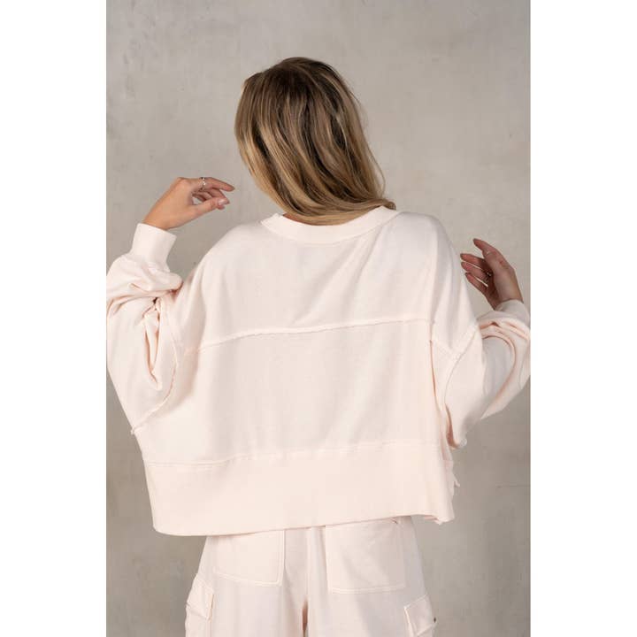 lalamia - Wholesale Sweatshirt - Women's - Exposed Seam Sweatshirt17