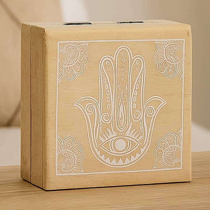 Mango Hamsa Box-Handmade Jewelry Box #1 for wholesale by Etnico del Mondo