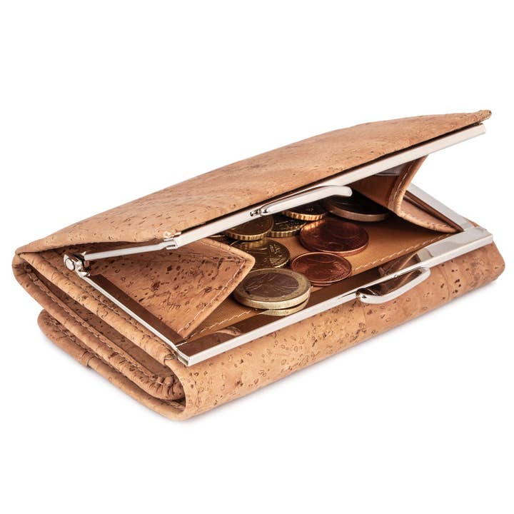 beige Himiko cork wallet for wholesale on Faire