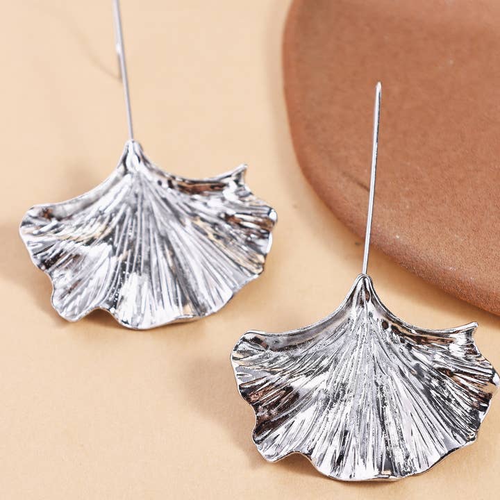 Revelari - Wholesale Dangle Earrings - Ginkgo Leaf Long Dangle Earrings3