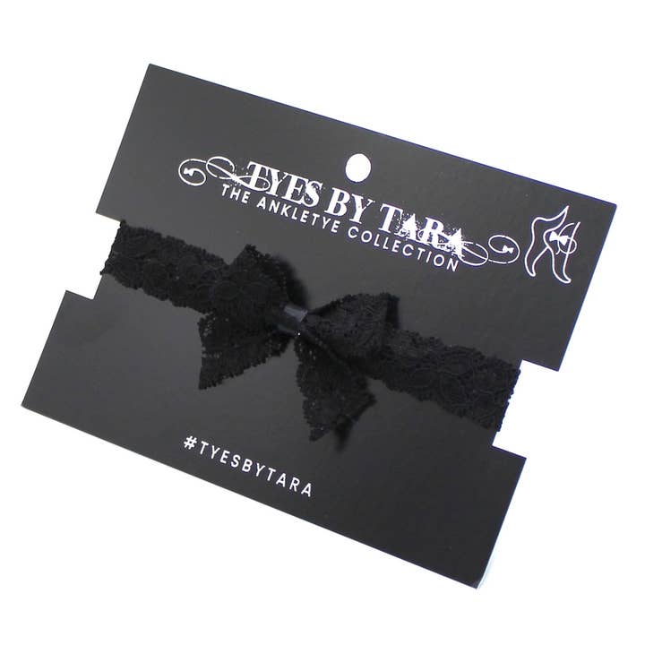 Bougee Ankletye™ | Svart spetsrosett fotlänk för wholesale av Tyes By Tara