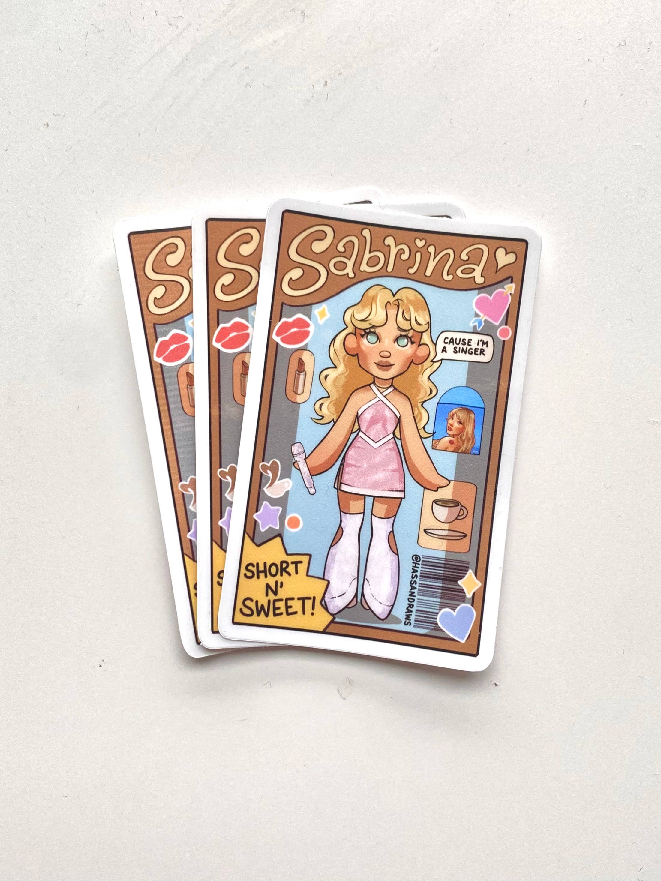 Hassan Draws - Wholesale Sticker - Sabrina Pop Inspired Doll Drawing Sticker Decal Art