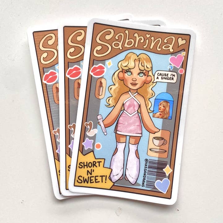Hassan Draws - Wholesale Sticker - Sabrina Pop Inspired Doll Drawing Sticker Decal Art0